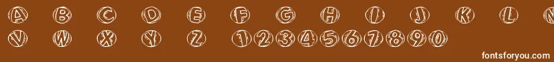 Woodcuttedcapsfs Font – White Fonts on Brown Background