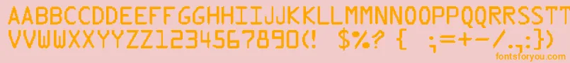 Lisätietoja PixType-fontista PixType-fontti – oranssit fontit vaaleanpunaisella taustalla