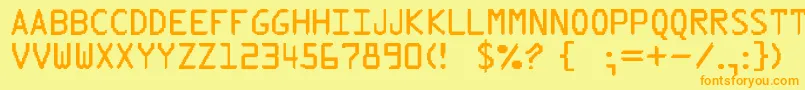 fuente PixType – Fuentes Naranjas Sobre Fondo Amarillo