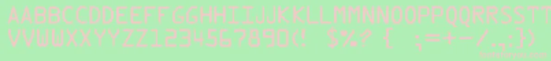 fuente PixType – Fuentes Rosadas Sobre Fondo Verde