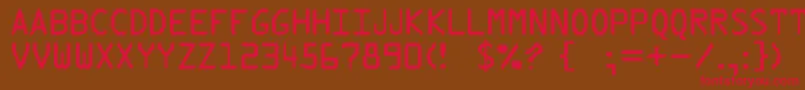 PixType Font – Red Fonts on Brown Background