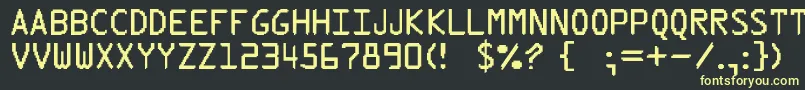 En savoir plus sur la police PixType Police PixType – polices jaunes sur fond noir