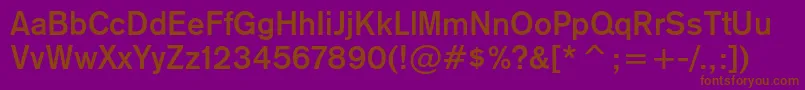 Gothic725boldcbt Font – Brown Fonts on Purple Background