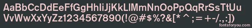 Gothic725boldcbt Font – Pink Fonts on Black Background