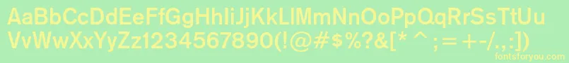 Gothic725boldcbt Font – Yellow Fonts on Green Background