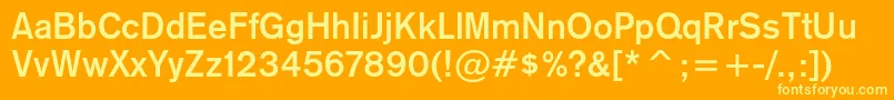 Gothic725boldcbt Font – Yellow Fonts on Orange Background