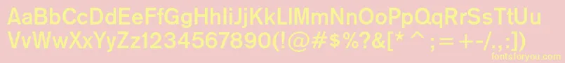 Gothic725boldcbt Font – Yellow Fonts on Pink Background
