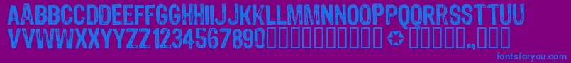 4990810 Font – Blue Fonts on Purple Background