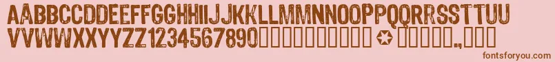 4990810 Font – Brown Fonts on Pink Background