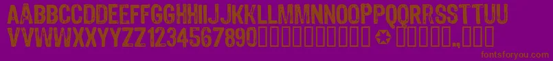 4990810 Font – Brown Fonts on Purple Background