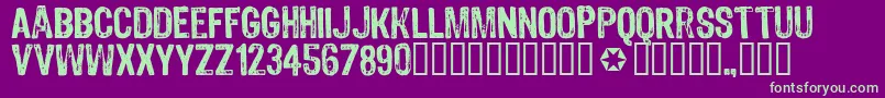 4990810 Font – Green Fonts on Purple Background