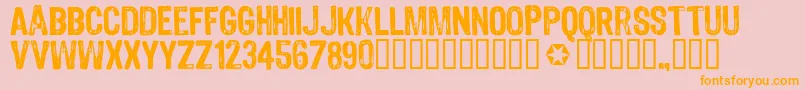 4990810 Font – Orange Fonts on Pink Background