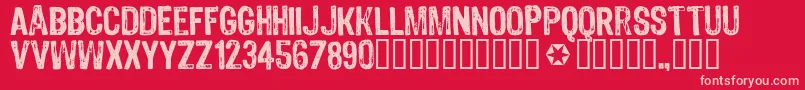 4990810 Font – Pink Fonts on Red Background