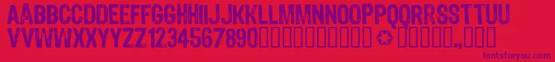 Czcionka 4990810 – fioletowe czcionki na czerwonym tle
