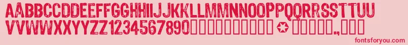 4990810 Font – Red Fonts on Pink Background
