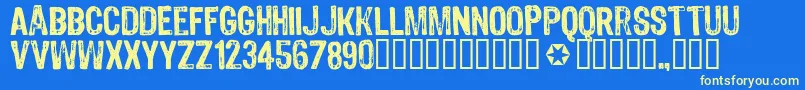 4990810 Font – Yellow Fonts on Blue Background