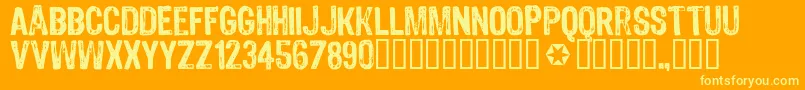 4990810 Font – Yellow Fonts on Orange Background