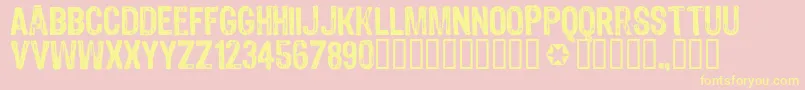 4990810 Font – Yellow Fonts on Pink Background