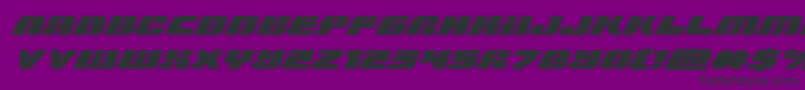 Czcionka Capricusskew – czarne czcionki na fioletowym tle