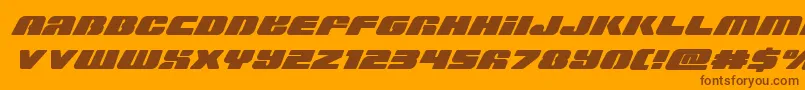 Więcej informacji o czcionce Capricusskew Czcionka Capricusskew – brązowe czcionki na pomarańczowym tle