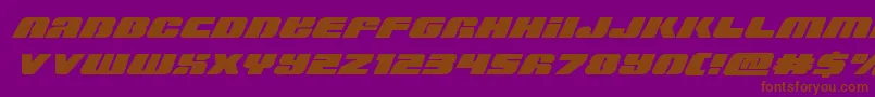 Capricusskew Font – Brown Fonts on Purple Background