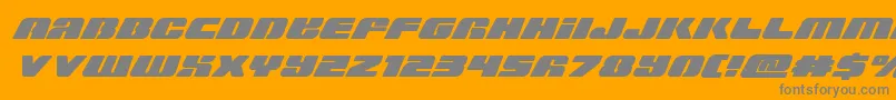 Czcionka Capricusskew – szare czcionki na pomarańczowym tle