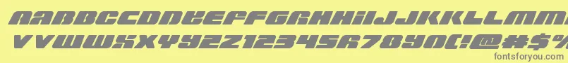 Capricusskew Font – Gray Fonts on Yellow Background
