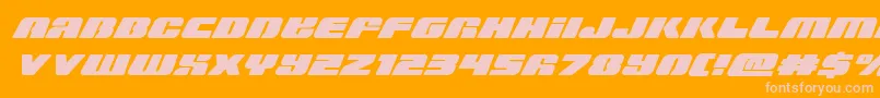 Capricusskew Font – Pink Fonts on Orange Background