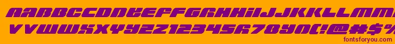 Capricusskew Font – Purple Fonts on Orange Background