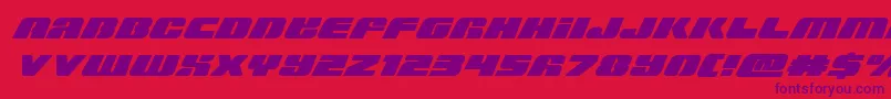 Police Capricusskew – polices violettes sur fond rouge