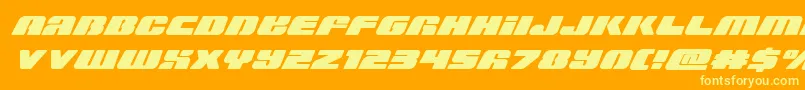 Capricusskew Font – Yellow Fonts on Orange Background