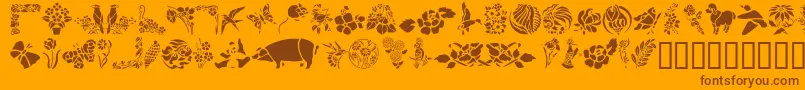 En savoir plus sur la police GeElementsOfNatureI Police GeElementsOfNatureI – polices brunes sur fond orange