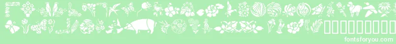 GeElementsOfNatureI Font – White Fonts on Green Background