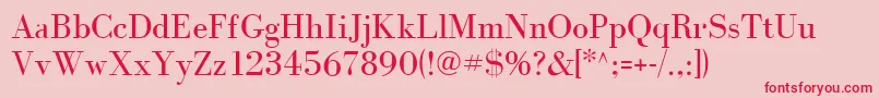 Bodonicyrillicfwf Font – Red Fonts on Pink Background