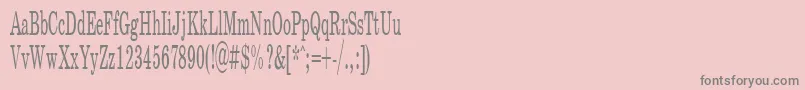 フォントSchoolPlain.001.00145n – ピンクの背景に灰色の文字