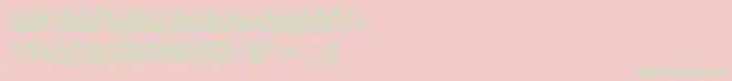 SchoolPlain.001.00145n Font – Green Fonts on Pink Background