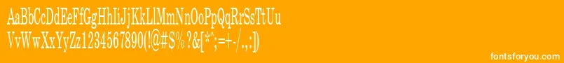 フォントSchoolPlain.001.00145n – オレンジの背景に白い文字