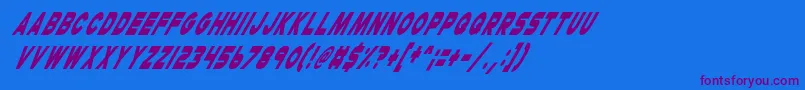 CheerioOldChapItalic Font – Purple Fonts on Blue Background