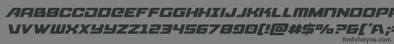 Шрифт Aircruiserlightital – чёрные шрифты на сером фоне