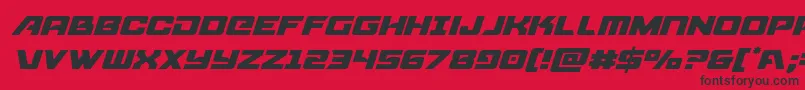 fuente Aircruiserlightital – Fuentes Negras Sobre Fondo Rojo
