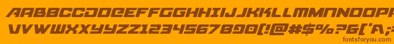 Aircruiserlightital Font – Brown Fonts on Orange Background