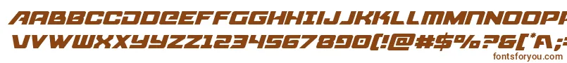 Шрифт Aircruiserlightital – коричневые шрифты на белом фоне