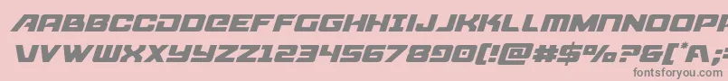 Aircruiserlightital Font – Gray Fonts on Pink Background