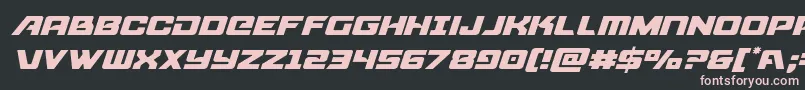 Aircruiserlightital Font – Pink Fonts on Black Background