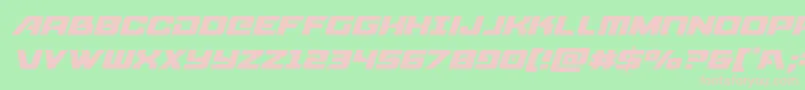 Aircruiserlightital Font – Pink Fonts on Green Background