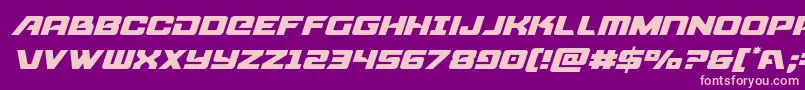 Aircruiserlightital Font – Pink Fonts on Purple Background
