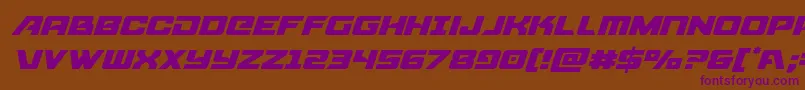 Aircruiserlightital Font – Purple Fonts on Brown Background