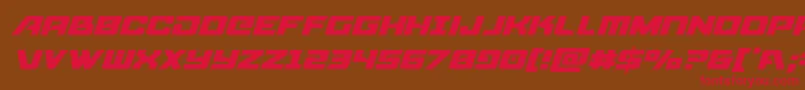 Aircruiserlightital Font – Red Fonts on Brown Background