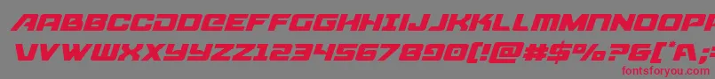 Aircruiserlightital Font – Red Fonts on Gray Background
