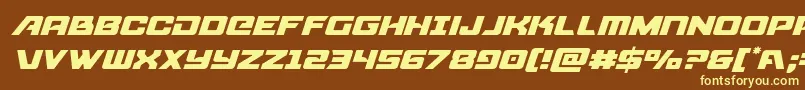 Шрифт Aircruiserlightital – жёлтые шрифты на коричневом фоне